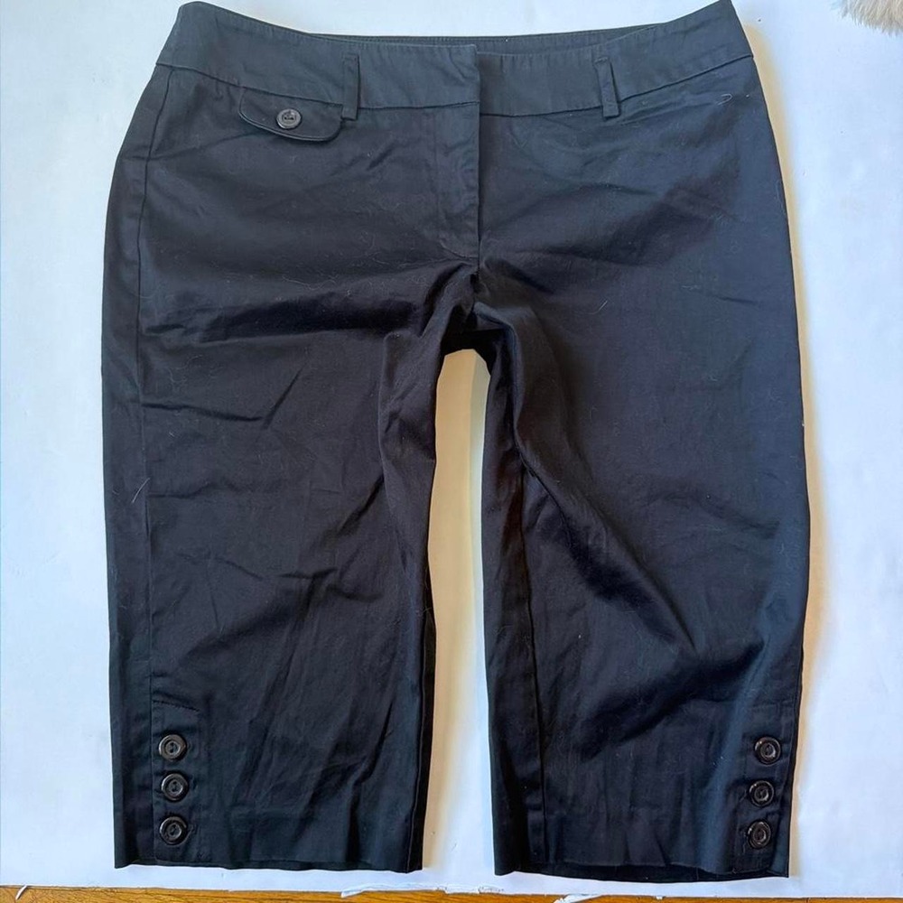 White House Black Market Black Low Rise Capri Pants Petal Pushers Trouser 8